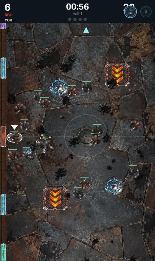 Slagball match on Scrap Reef: a floor of crushed hulls in a breaker’s yard